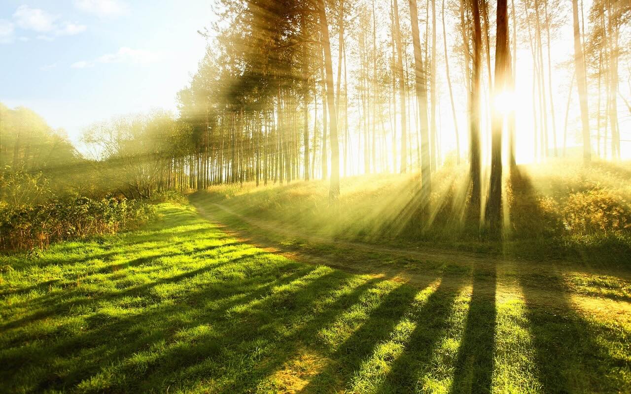 Über uns Sonnenstrahlen